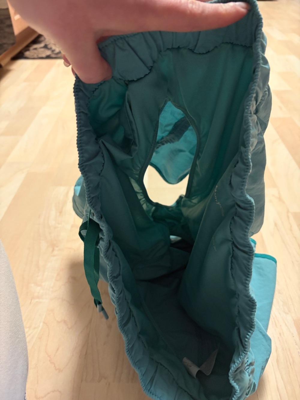 Old Navy Teal Green Running Shorts with Dark Trim - Picture 4 of 4